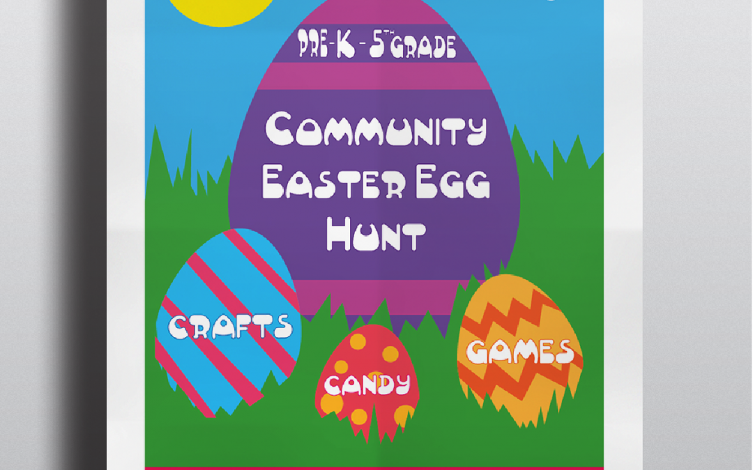 community easter egg hunt | graphic design